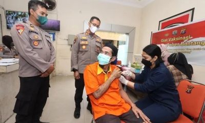 Puluhan Tahanan Polres Bontang Jadi Sasaran Vaksinasi Covid-19