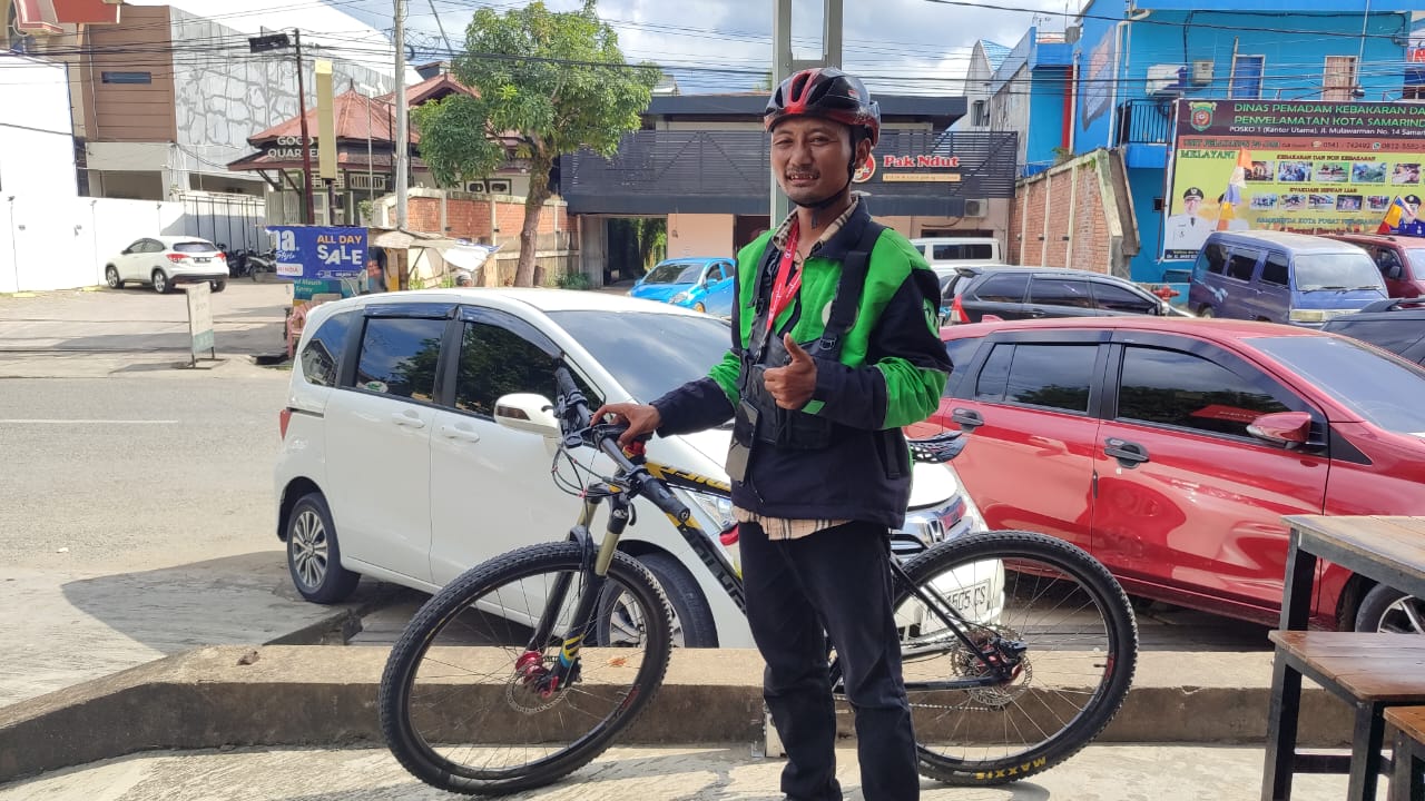 gojek sepeda viral samarinda